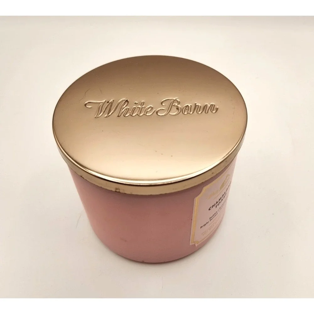 Bath & Body Works 3 Wick Candle CHAMPAGNE TOAST White Barn